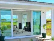 Details on the green glass door game