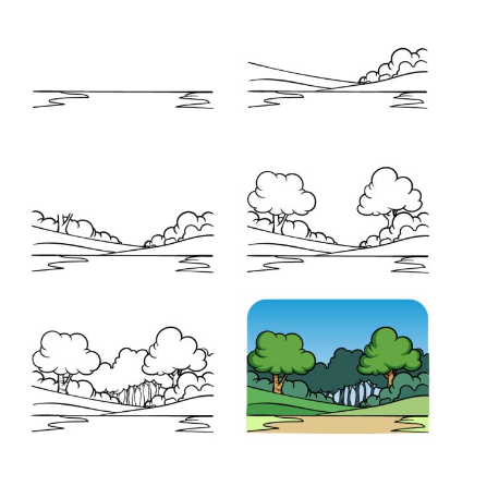 How To Draw A Simple Landscape