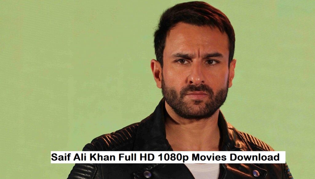 Bollywood actor saif ali khan in black jacket