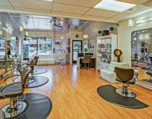 Top Beauty Salon Marketing Agency in Dubai – Grow Your Brand Today Beauty salon interior with styling stations in Dubai